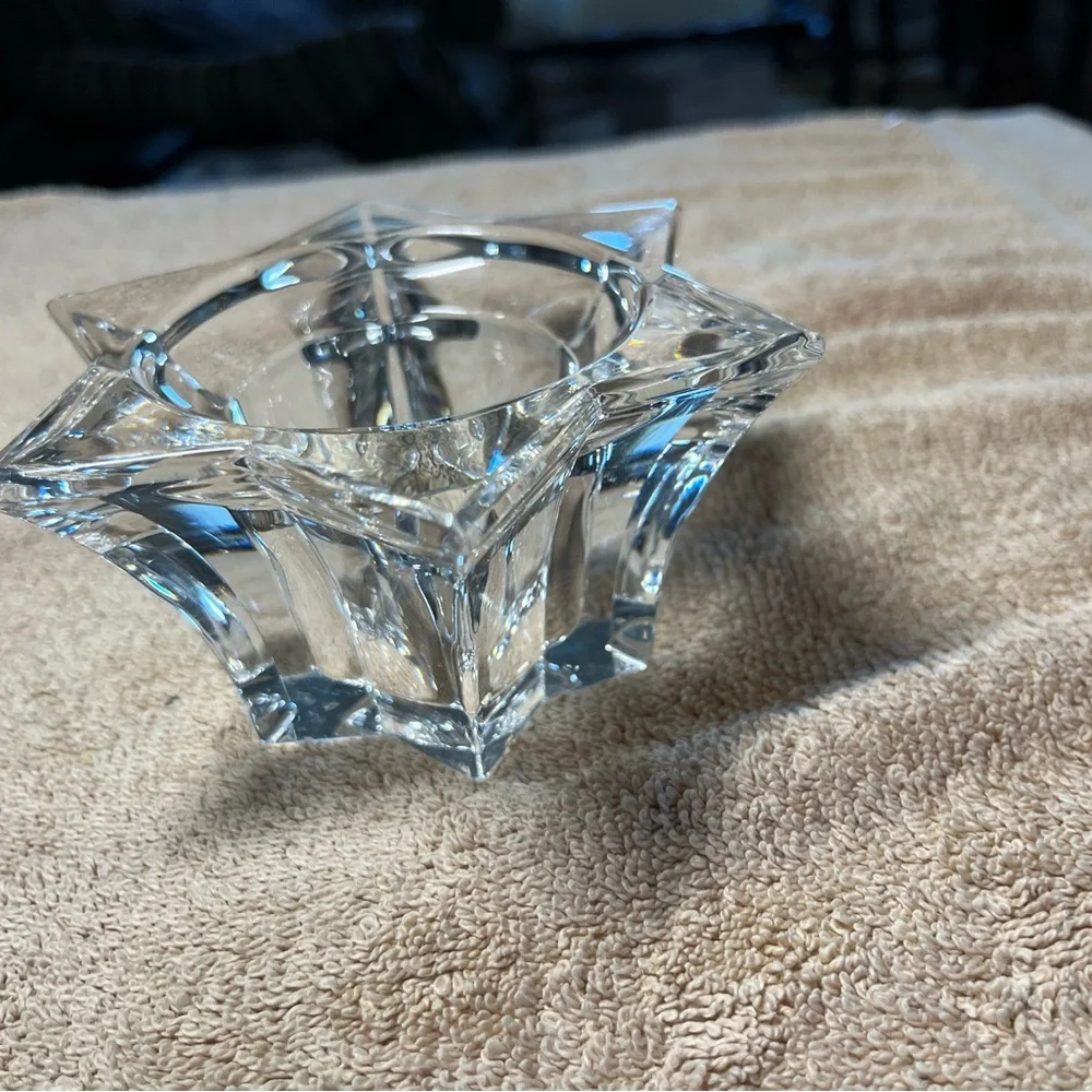 Crystal star shaped Votive Candle holder Villeroy‎ And Boch